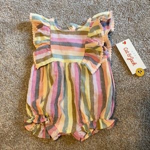 Cat and Jack baby girl romper size NB NWT